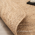 Round Circle Natural Fiber Area Rug Floor tapete